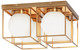 Matteo Lighting - X03804AG - Four Light Flush Mount - Squircle - Aged Gold Brass