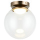 Matteo Lighting - X61311AGCL - LED Flush Mount - Boble - Aged Gold Brass