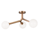 Matteo Lighting - X81503AGOP - Three Light Ceiling Mount - Rami - Aged Gold Brass