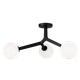 Matteo Lighting - X81503BKOP - Three Light Ceiling Mount - RAMI - Black
