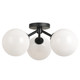 Matteo Lighting - X81703BKOP - Three Light Flush Mount - Novo - Black