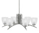 Toltec Lighting - 3706-GP-500 - Six Light Chandelier - Kurve - Graphite