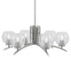 Toltec Lighting - 3706-GP-5110 - Six Light Chandelier - Kurve - Graphite
