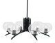 Toltec Lighting - 3706-MB-202 - Six Light Chandelier - Kurve - Matte Black