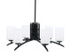Toltec Lighting - 3706-MB-3001 - Six Light Chandelier - Kurve - Matte Black