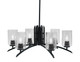 Toltec Lighting - 3706-MB-3002 - Six Light Chandelier - Kurve - Matte Black