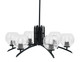 Toltec Lighting - 3706-MB-4100 - Six Light Chandelier - Kurve - Matte Black