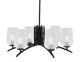 Toltec Lighting - 3706-MB-4250 - Six Light Chandelier - Kurve - Matte Black
