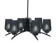 Toltec Lighting - 3706-MB-4252 - Six Light Chandelier - Kurve - Matte Black