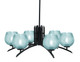 Toltec Lighting - 3706-MB-4605 - Six Light Chandelier - Kurve - Matte Black