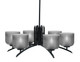 Toltec Lighting - 3706-MB-4612 - Six Light Chandelier - Kurve - Matte Black