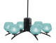 Toltec Lighting - 3706-MB-4625 - Six Light Chandelier - Kurve - Matte Black