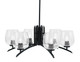 Toltec Lighting - 3706-MB-4810 - Six Light Chandelier - Kurve - Matte Black
