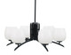 Toltec Lighting - 3706-MB-4811 - Six Light Chandelier - Kurve - Matte Black