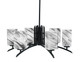 Toltec Lighting - 3706-MB-549 - Six Light Chandelier - Kurve - Matte Black