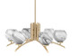 Toltec Lighting - 3706-NAB-4109 - Six Light Chandelier - Kurve - New Age Brass