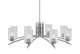 Toltec Lighting - 3708-GP-3002 - Eight Light Chandelier - Kurve - Graphite