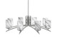 Toltec Lighting - 3708-GP-3009 - Eight Light Chandelier - Kurve - Graphite