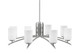 Toltec Lighting - 3708-GP-310 - Eight Light Chandelier - Kurve - Graphite