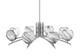 Toltec Lighting - 3708-GP-4109 - Eight Light Chandelier - Kurve - Graphite