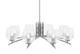 Toltec Lighting - 3708-GP-4810 - Eight Light Chandelier - Kurve - Graphite