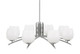 Toltec Lighting - 3708-GP-4811 - Eight Light Chandelier - Kurve - Graphite