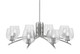Toltec Lighting - 3708-GP-4812 - Eight Light Chandelier - Kurve - Graphite