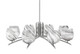 Toltec Lighting - 3708-GP-4819 - Eight Light Chandelier - Kurve - Graphite