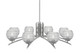 Toltec Lighting - 3708-GP-5110 - Eight Light Chandelier - Kurve - Graphite