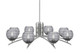 Toltec Lighting - 3708-GP-5112 - Eight Light Chandelier - Kurve - Graphite