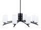 Toltec Lighting - 3708-MB-3001 - Eight Light Chandelier - Kurve - Matte Black