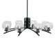 Toltec Lighting - 3708-MB-4100 - Eight Light Chandelier - Kurve - Matte Black