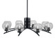 Toltec Lighting - 3708-MB-4102 - Eight Light Chandelier - Kurve - Matte Black