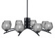 Toltec Lighting - 3708-MB-4602 - Eight Light Chandelier - Kurve - Matte Black