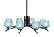 Toltec Lighting - 3708-MB-4605 - Eight Light Chandelier - Kurve - Matte Black