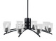 Toltec Lighting - 3708-MB-461 - Eight Light Chandelier - Kurve - Matte Black
