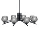 Toltec Lighting - 3708-MB-4622 - Eight Light Chandelier - Kurve - Matte Black