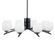 Toltec Lighting - 3708-MB-4811 - Eight Light Chandelier - Kurve - Matte Black