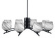 Toltec Lighting - 3708-MB-4819 - Eight Light Chandelier - Kurve - Matte Black