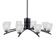 Toltec Lighting - 3708-MB-500 - Eight Light Chandelier - Kurve - Matte Black