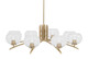 Toltec Lighting - 3708-NAB-202 - Eight Light Chandelier - Kurve - New Age Brass