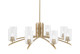 Toltec Lighting - 3708-NAB-300 - Eight Light Chandelier - Kurve - New Age Brass