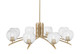 Toltec Lighting - 3708-NAB-4102 - Eight Light Chandelier - Kurve - New Age Brass