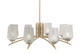 Toltec Lighting - 3708-NAB-4253 - Eight Light Chandelier - Kurve - New Age Brass