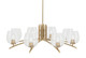 Toltec Lighting - 3708-NAB-4810 - Eight Light Chandelier - Kurve - New Age Brass