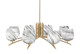 Toltec Lighting - 3708-NAB-4819 - Eight Light Chandelier - Kurve - New Age Brass