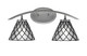 Toltec Lighting - 3722-GP-9185 - Two Light Bath Bar - Kurve - Graphite