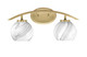 Toltec Lighting - 3722-NAB-4109 - Two Light Bath Bar - Kurve - New Age Brass