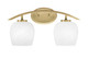 Toltec Lighting - 3722-NAB-4811 - Two Light Bath Bar - Kurve - New Age Brass