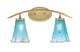 Toltec Lighting - 3722-NAB-725 - Two Light Bath Bar - Kurve - New Age Brass